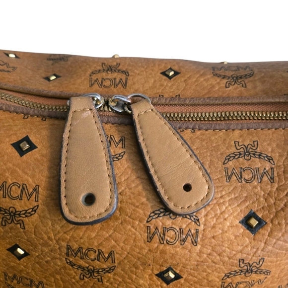 MCM Tan Monogram Shoulder Bag - Picture 4 of 6